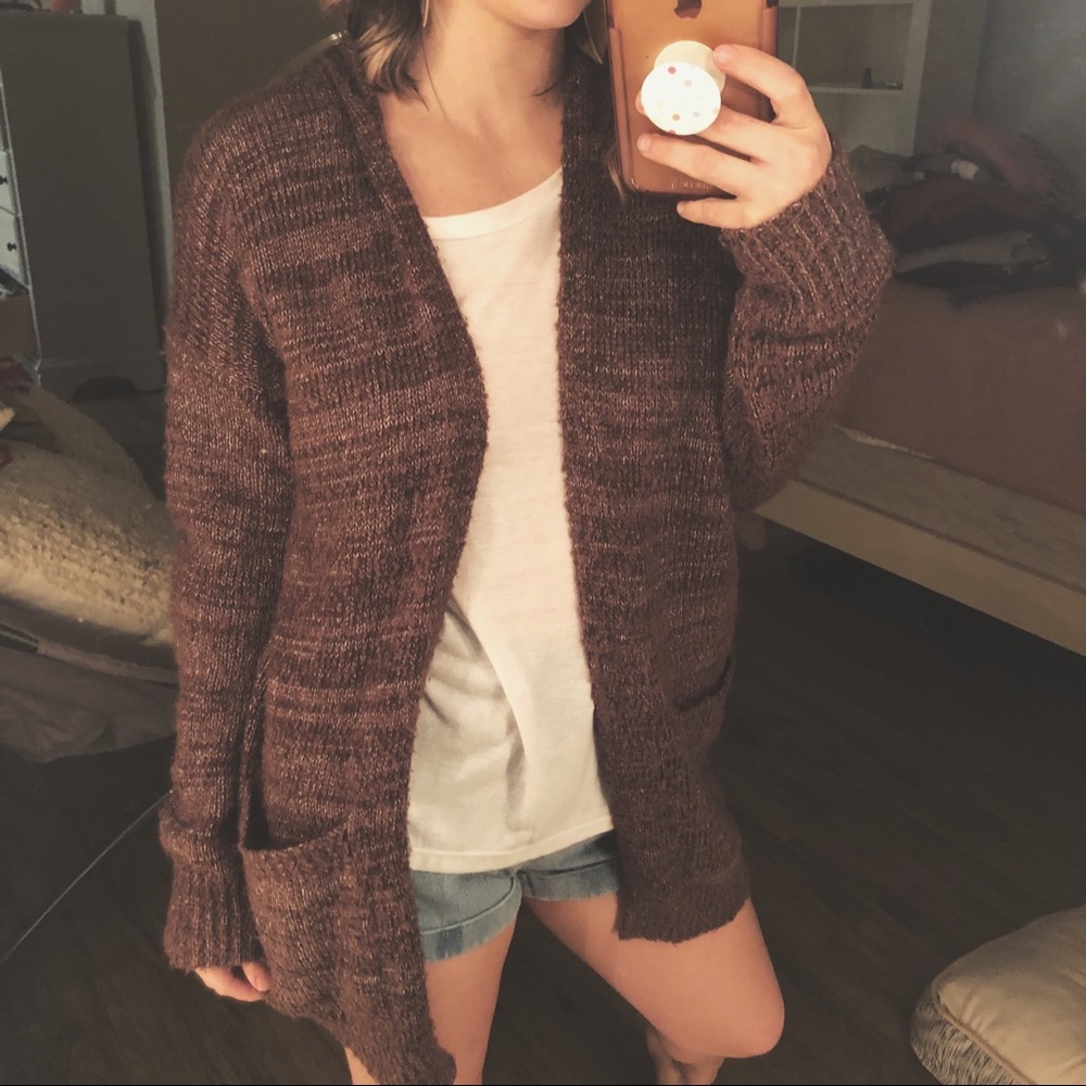 Thick burgundy sweater